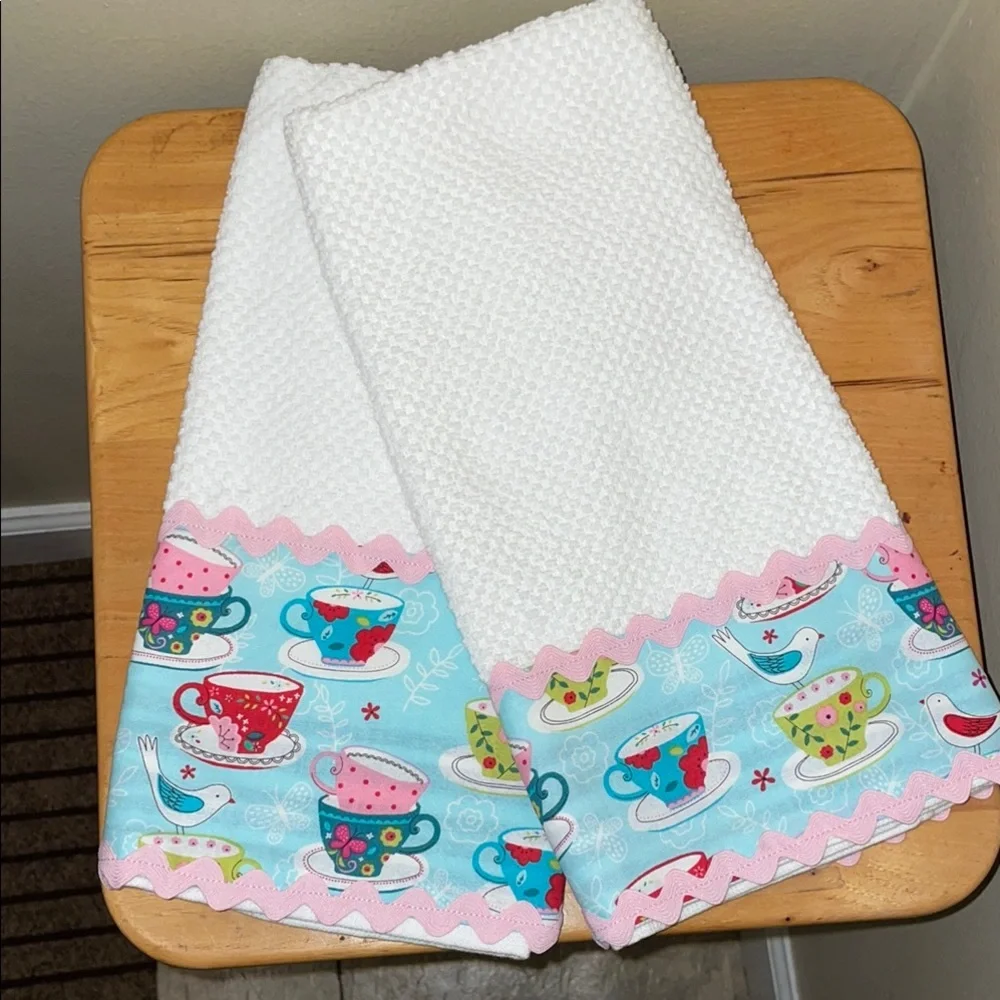 Colorful Teacup Kitchen Towels